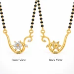 18K Gold Floral Swirl Lab-Grown Diamond Mangalsutra - Image 3
