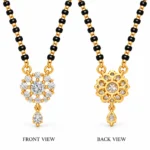 18K Gold Flower Lab Grown Diamond Mangalsutra - Image 3