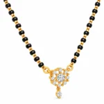 18K Gold Flower Lab Grown Diamond Mangalsutra - Image 2