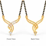 18K Gold Heart Drop Lab-Grown Diamond Mangalsutra - Image 3