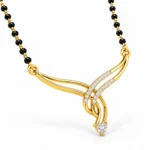18K Gold Heart Drop Lab-Grown Diamond Mangalsutra - Image 2