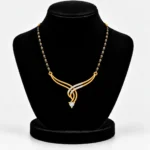 18K Gold Heart Drop Lab-Grown Diamond Mangalsutra - Image 5