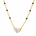 18K Gold Heart-Inspired Pear Diamond Mangalsutra - Image 2