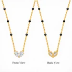 18K Gold Heart-Inspired Pear Diamond Mangalsutra - Image 3