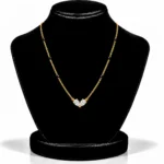 18K Gold Heart-Inspired Pear Diamond Mangalsutra - Image 5