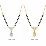 18K Gold Heart & Pear Cut Lab Grown Diamond Mangalsutra - Image 3