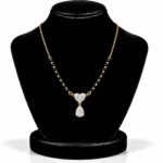 18K Gold Heart & Pear Cut Lab Grown Diamond Mangalsutra - Image 5
