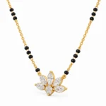 18K Gold Lotus Petal Lab Grown Diamond Mangalsutra - Image 2