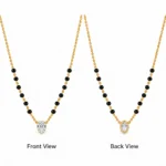 18K Gold Oval Cut Solitaire Lab Grown Diamond Mangalsutra for Women - Image 3