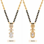 18K Gold Oval Drop Lab Grown Diamond Mangalsutra for Women - Image 3