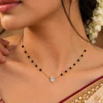18K Gold Pear Cut Solitaire Lab Grown Diamond Mangalsutra for Women - Image 4