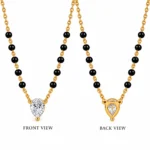 18K Gold Pear Cut Solitaire Lab Grown Diamond Mangalsutra for Women - Image 3