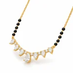 18K Gold Pear Drop Lab Grown Diamond Mangalsutra for Women - Image 2