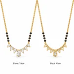 18K Gold Pear Drop Lab Grown Diamond Mangalsutra for Women - Image 3