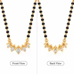 18K Gold Pear Shape Lab Grown Diamond Mangalsutra - Image 3