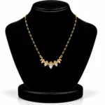 18K Gold Pear Shape Lab Grown Diamond Mangalsutra - Image 5