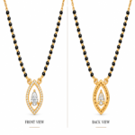 18K Gold Pear Solitaire Lab Grown Diamond Mangalsutra - Image 3