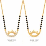 18K Gold Rising Sun Lab Grown Diamond Mangalsutra - Image 3