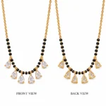 18K Gold Six Pear Lab Grown Diamond Mangalsutra for Women - Image 3