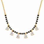 18K Gold Six Pear Lab Grown Diamond Mangalsutra for Women - Image 2
