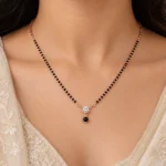 18K Gold Solitaire Lab Grown Diamond Mangalsutra - Image 4