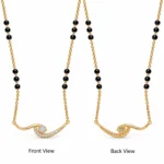 18K Gold Swirl Lab Grown Diamond Mangalsutra - Image 3
