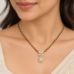 18K Gold Teardrop Lab-Grown Diamond Mangalsutra - Image 4