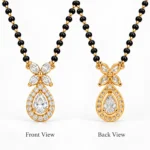 18K Gold Teardrop Lab-Grown Diamond Mangalsutra - Image 3