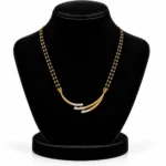 18K Gold Triple Wave Lab-Grown Diamond Mangalsutra - Image 5