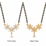 18K Gold Triple Blossom Lab Grown Diamond Mangalsutra - Image 3
