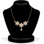18K Gold Triple Blossom Lab Grown Diamond Mangalsutra - Image 5