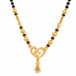 18K Gold Tulip Heart Lab Grown Diamond Mangalsutra for Women - Image 2