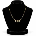 18K Gold Twin Halo Lab Grown Diamond Mangalsutra - Image 5