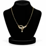 18K Gold Twisted Lab Grown Diamond Mangalsutra - Image 5