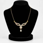 18K Gold Twin Leaf Lab-Grown Diamond Mangalsutra - Image 5
