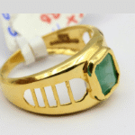 100% Natural Emerald Men's Wear Gemstone Ring - Image 3