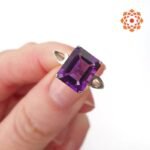 Emerald Shape Amethyst Ring - Image 2