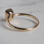 Citrine Solitaire Ring/ Citrine Ring in Emerald Cut - Image 2