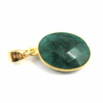 Emerald Bezel Gemstone Oval Pendant - Image 3