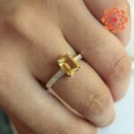 Certified Emerald Cut Citrine Ring - Image 2