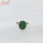 Adjustable Emerald Gemstone Ring