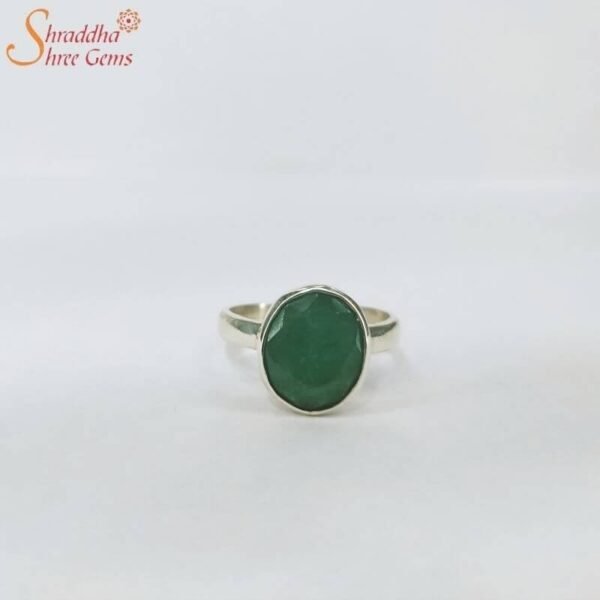 Adjustable Emerald Gemstone Ring