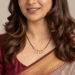 18K Gold Dewdrop Lab-Grown Diamond Mangalsutra - Image 4