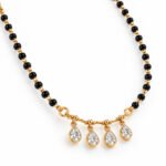 18K Gold Dewdrop Lab-Grown Diamond Mangalsutra - Image 3