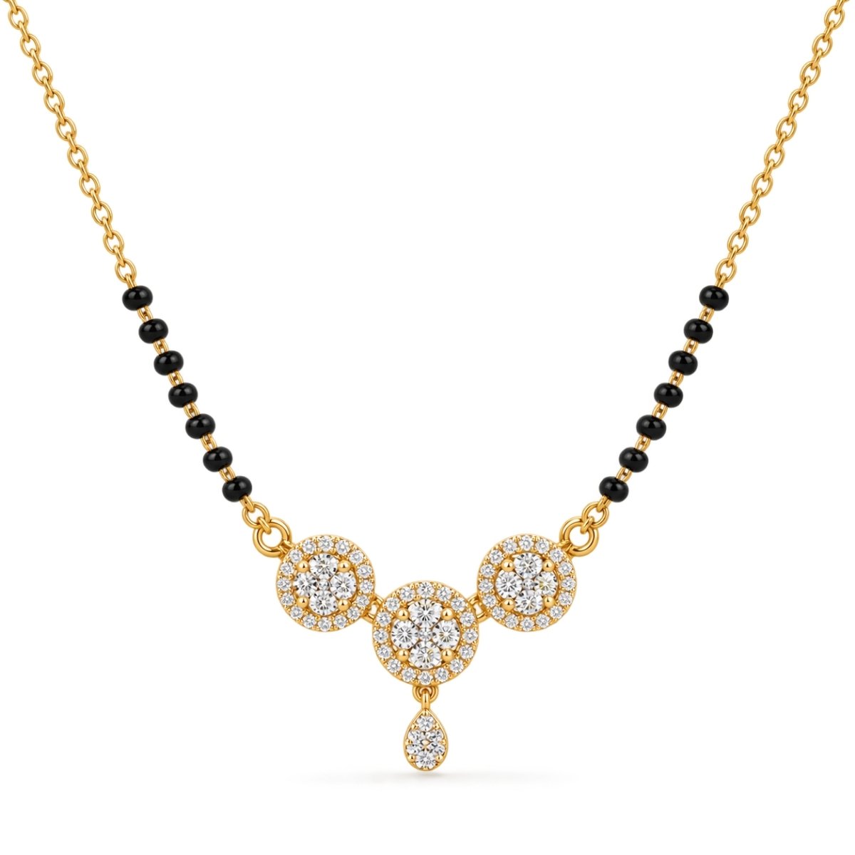 18K Gold Trinity Lab-Grown Diamond Mangalsutra – Pure Gems World 18K Gold Trinity Lab-Grown Diamond Mangalsutra with 1.10 Carat Diamonds
