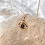 Natural Blue Sapphire Evil Eye Pendant - Image 4