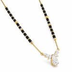 18K Gold Pear Lab-Grown Diamond Mangalsutra with 1.10 Carat Diamonds
