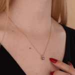 Round Amethyst Gemstone Pendant - Image 4