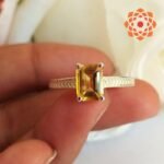 Certified Emerald Cut Citrine Ring - Image 3