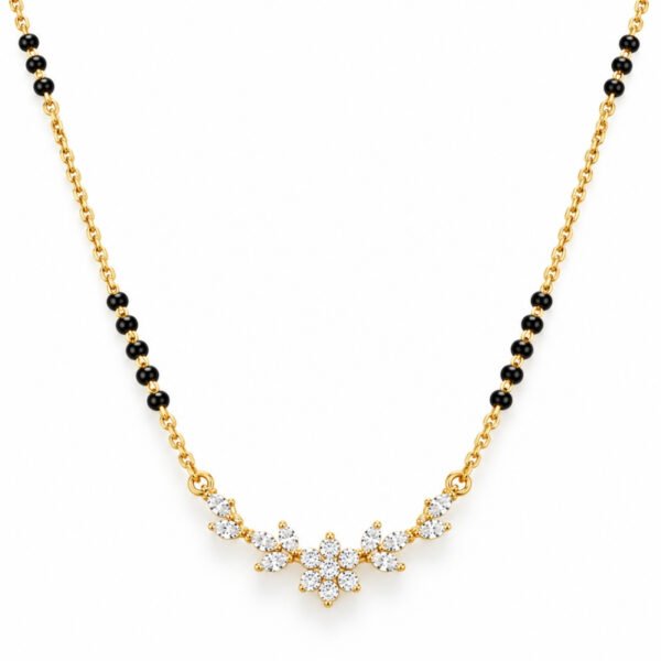 Floral Lab Grown Diamond Mangalsutra